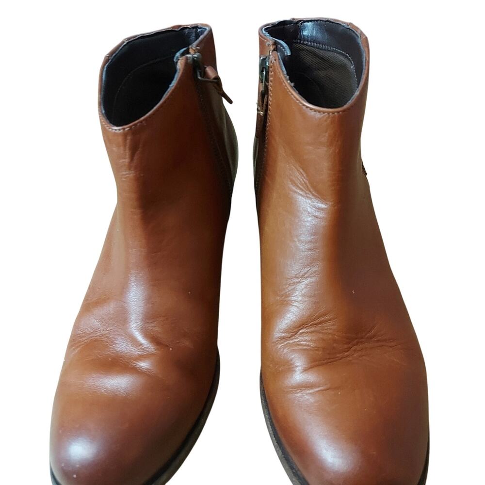 Clarks Maypearl Fawn Ankle Round Toe Brown Boots 7.5 Southwestern Boho Casual